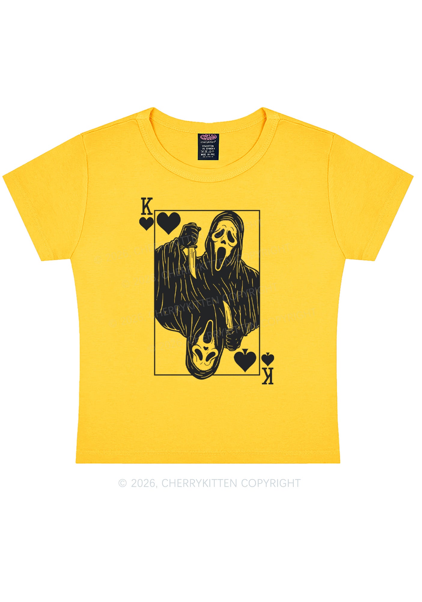 Halloween Knife Ghost Y2K Baby Tee Cherrykitten