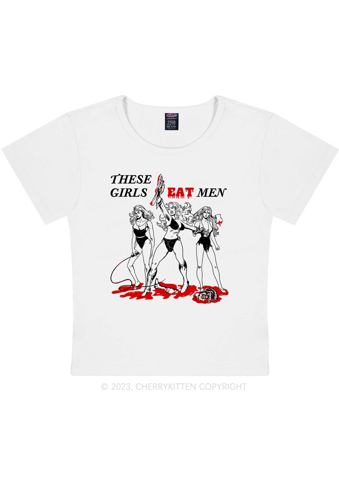 These Girls Eat Men Y2K Baby Tee Cherrykitten