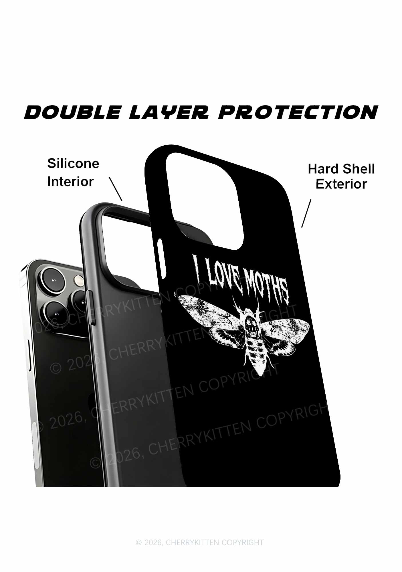 Halloween I Love Moths Y2K Phone Case Cherrykitten