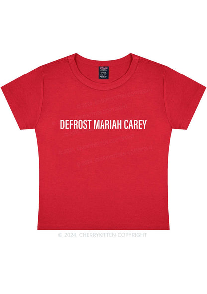 Christmas Defrost MC Y2K Baby Tee Cherrykitten