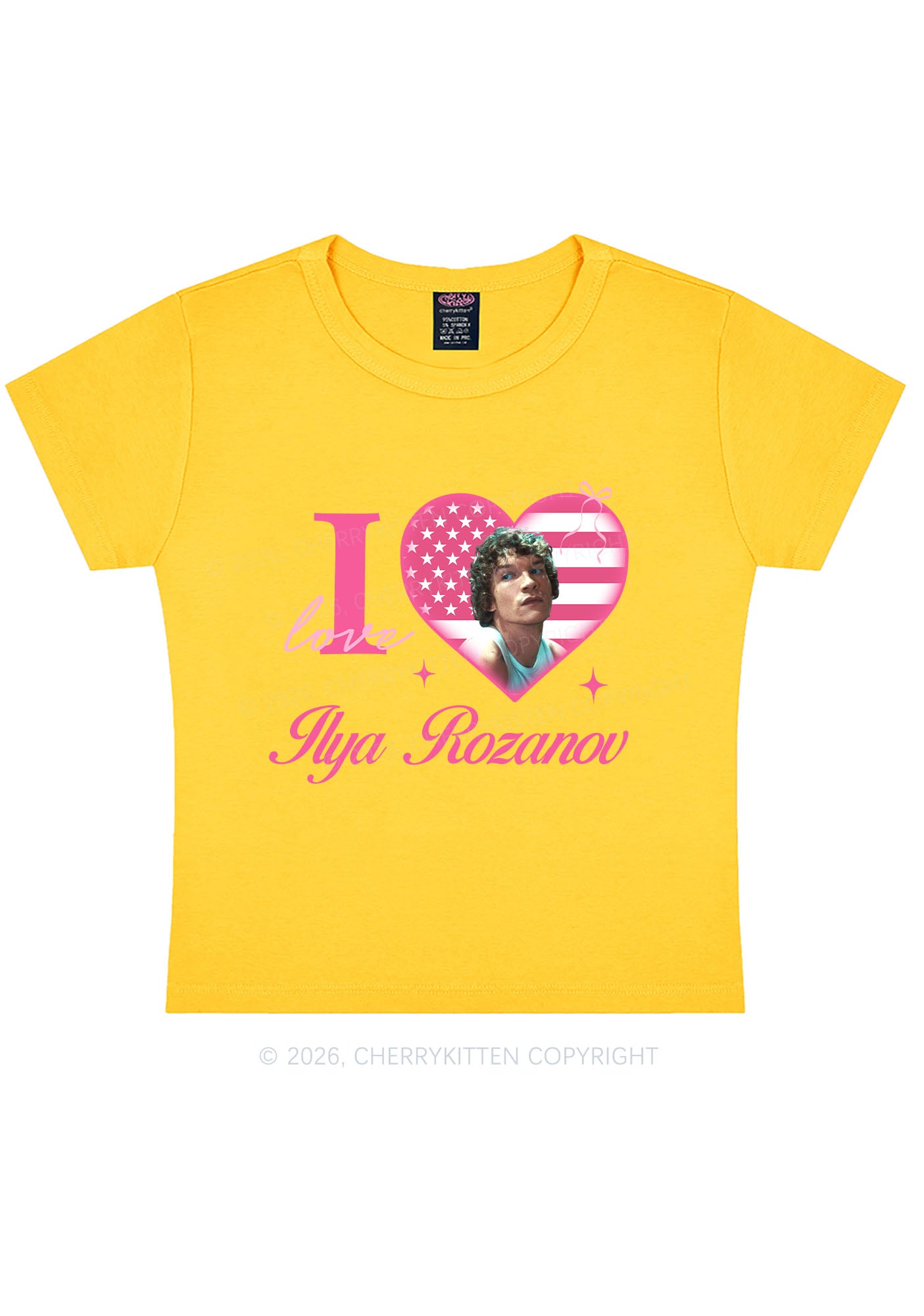 I Love IR HR Y2K Baby Tee Cherrykitten