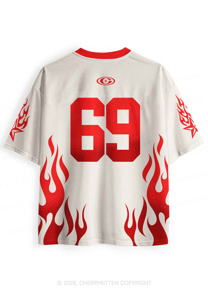 Creamy White Custom GF BF Photo Y2K Sport Jersey Shirts Cherrykitten
