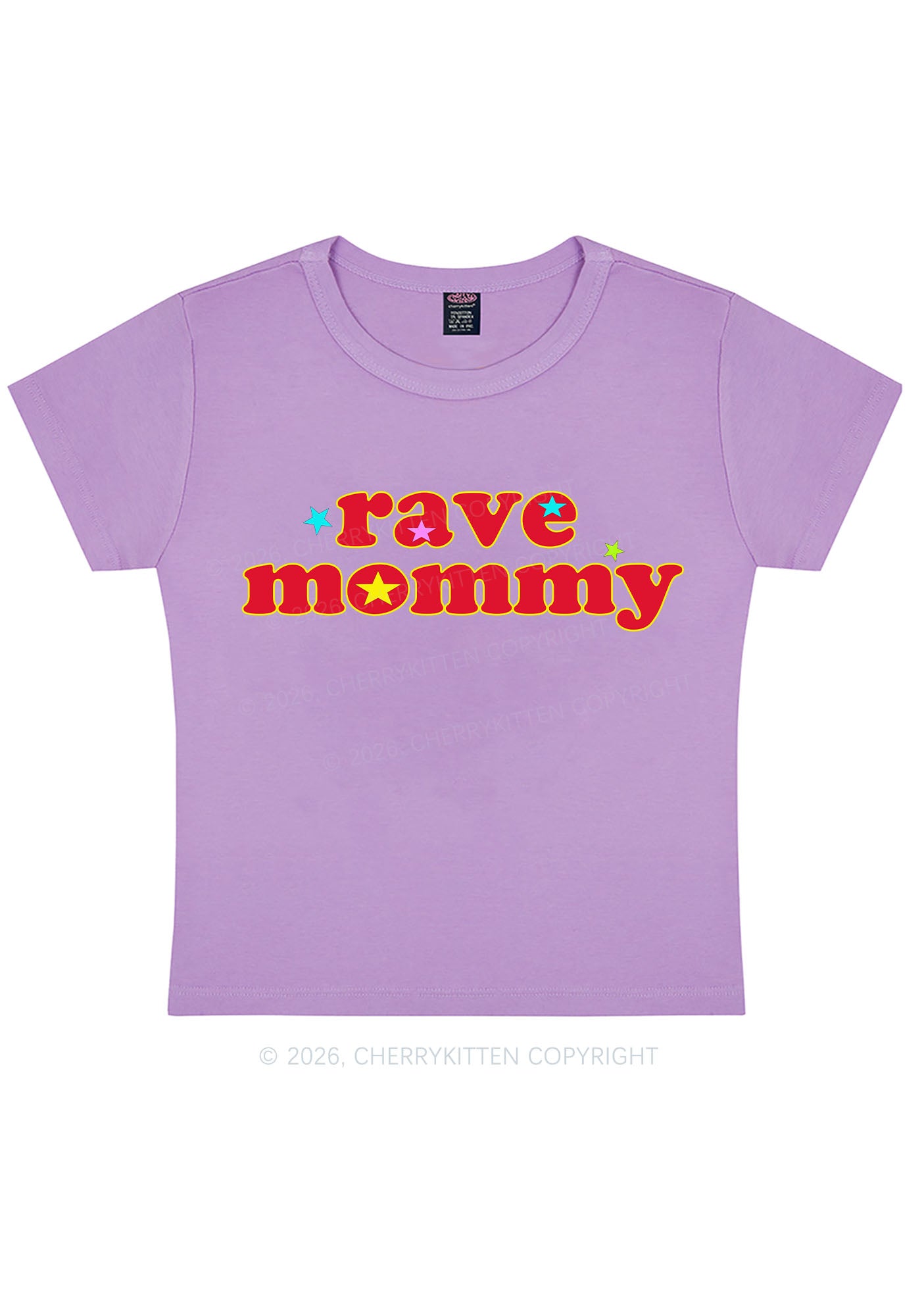 Rave Mommy Y2K Baby Tee Cherrykitten