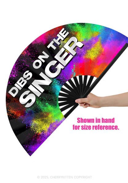 Dibs On The Singer Y2K Rave Hand Fan Cherrykitten