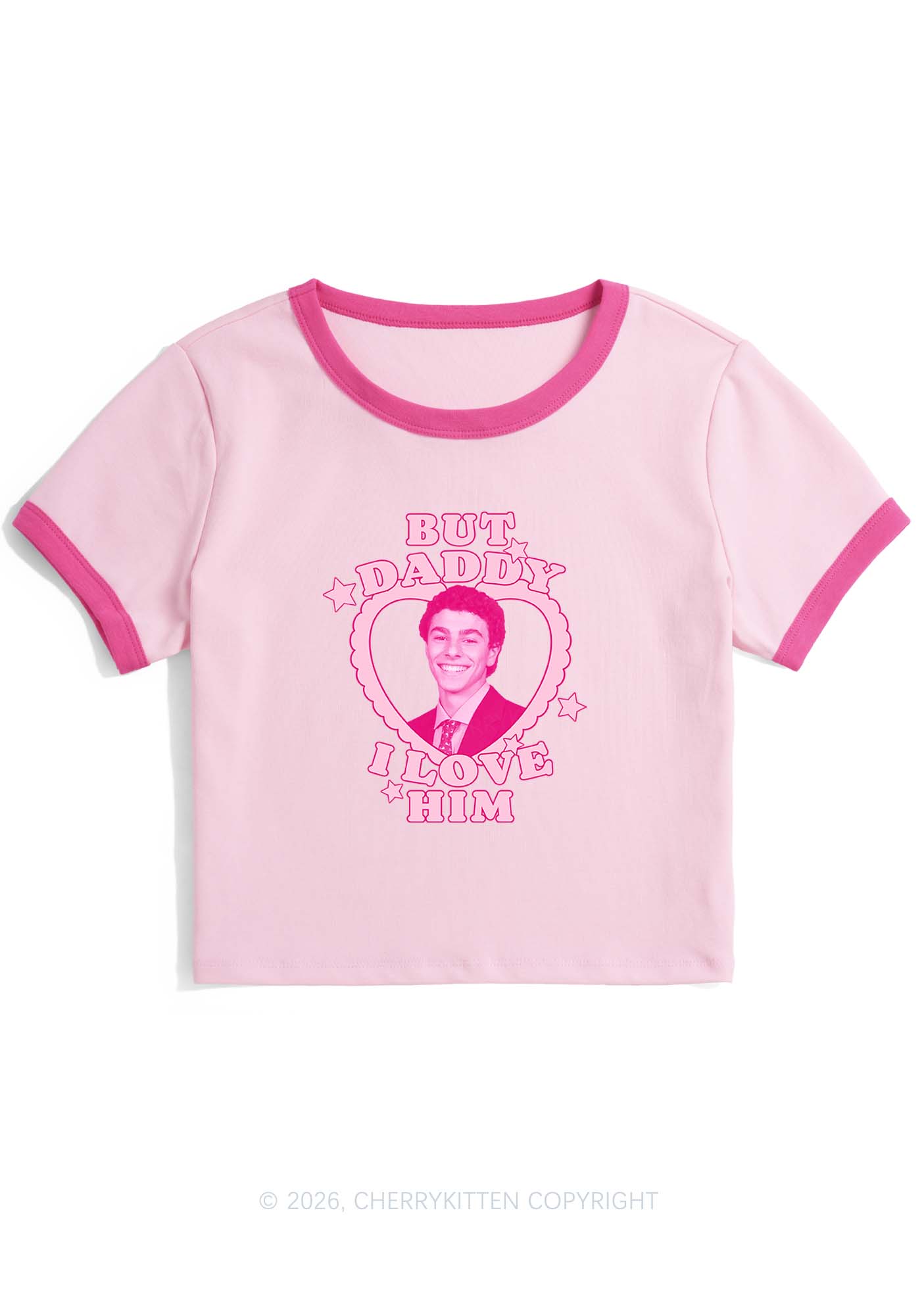 Daddy I Love Him Luigi Y2K Ringer Tee Cherrykitten