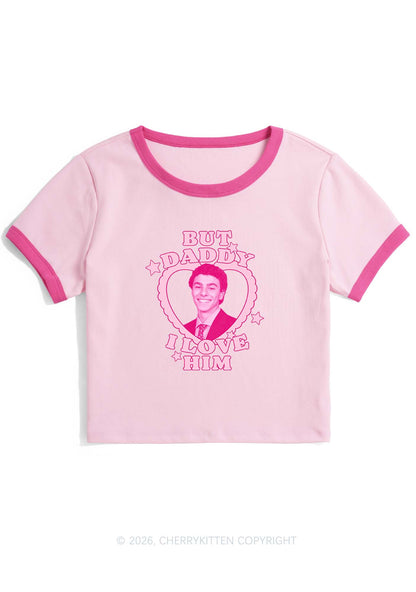 Daddy I Love Him Luigi Y2K Ringer Tee Cherrykitten