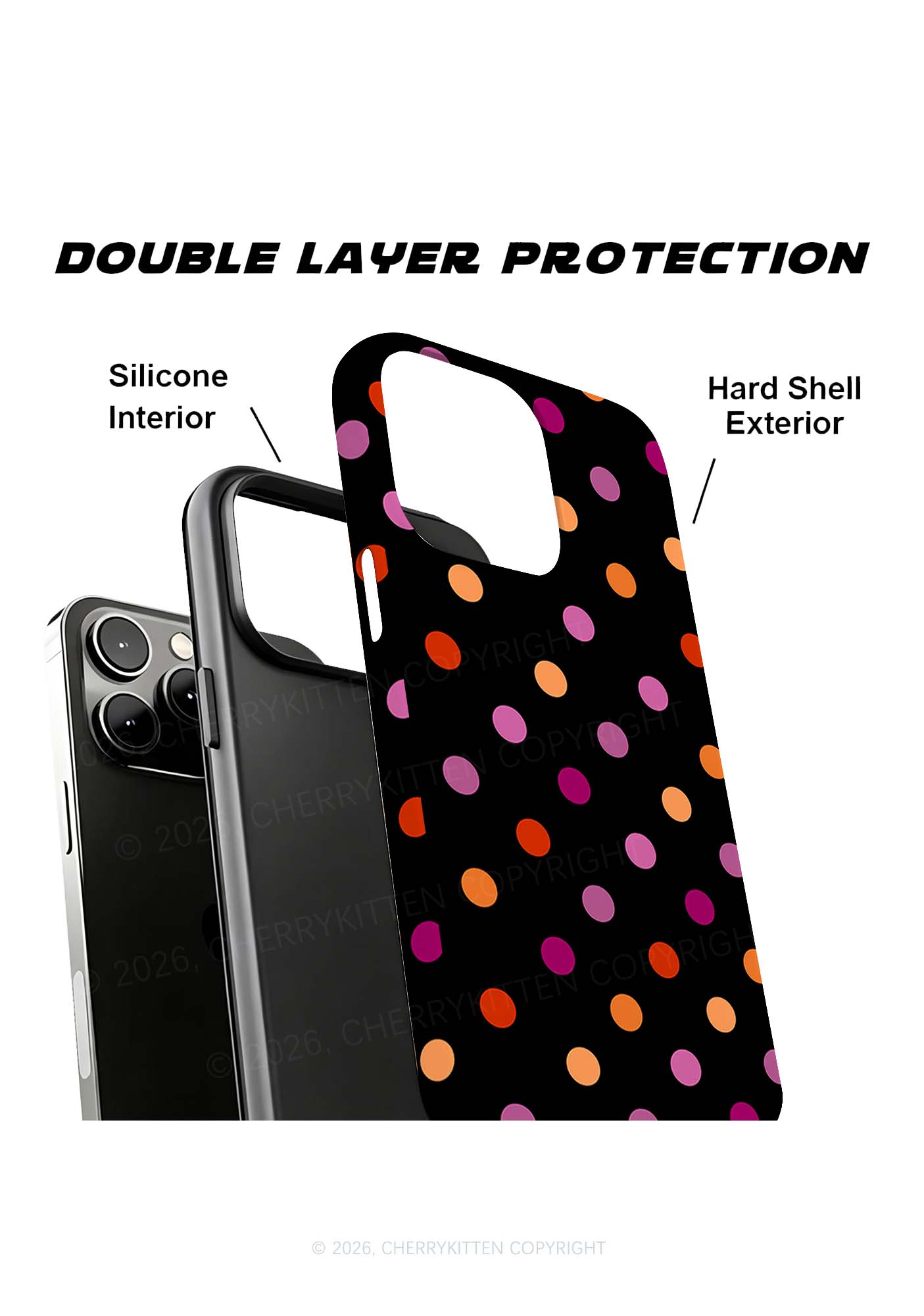 Lesbian Dots Pride Y2K Phone Case Cherrykitten