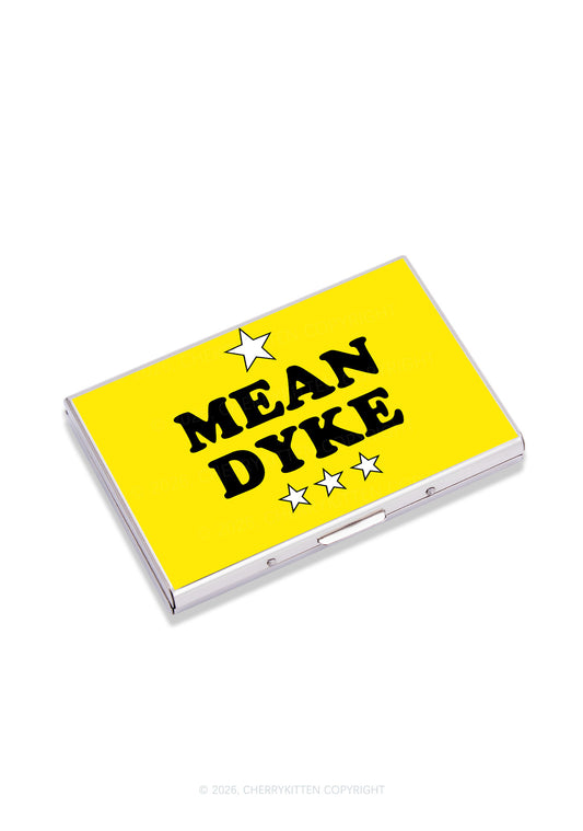 Yellow Mean Dyke Pride Y2K Mirror Cigarette Case Cherrykitten