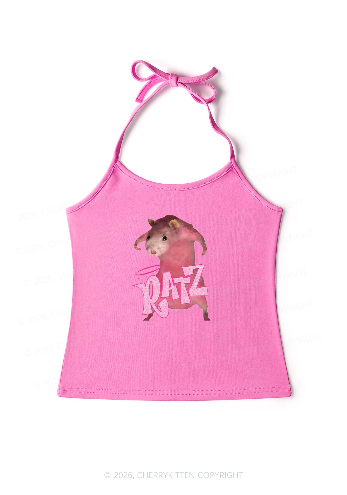 Pink Ratz Y2K Halter Neck Cami Cherrykitten
