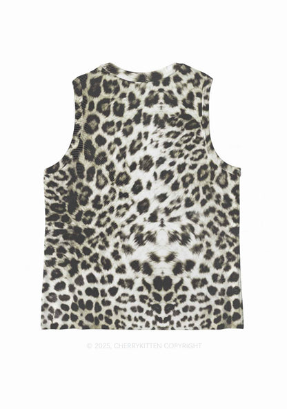 Wild Leopard Y2K Mesh Muscle Tank Cherrykitten