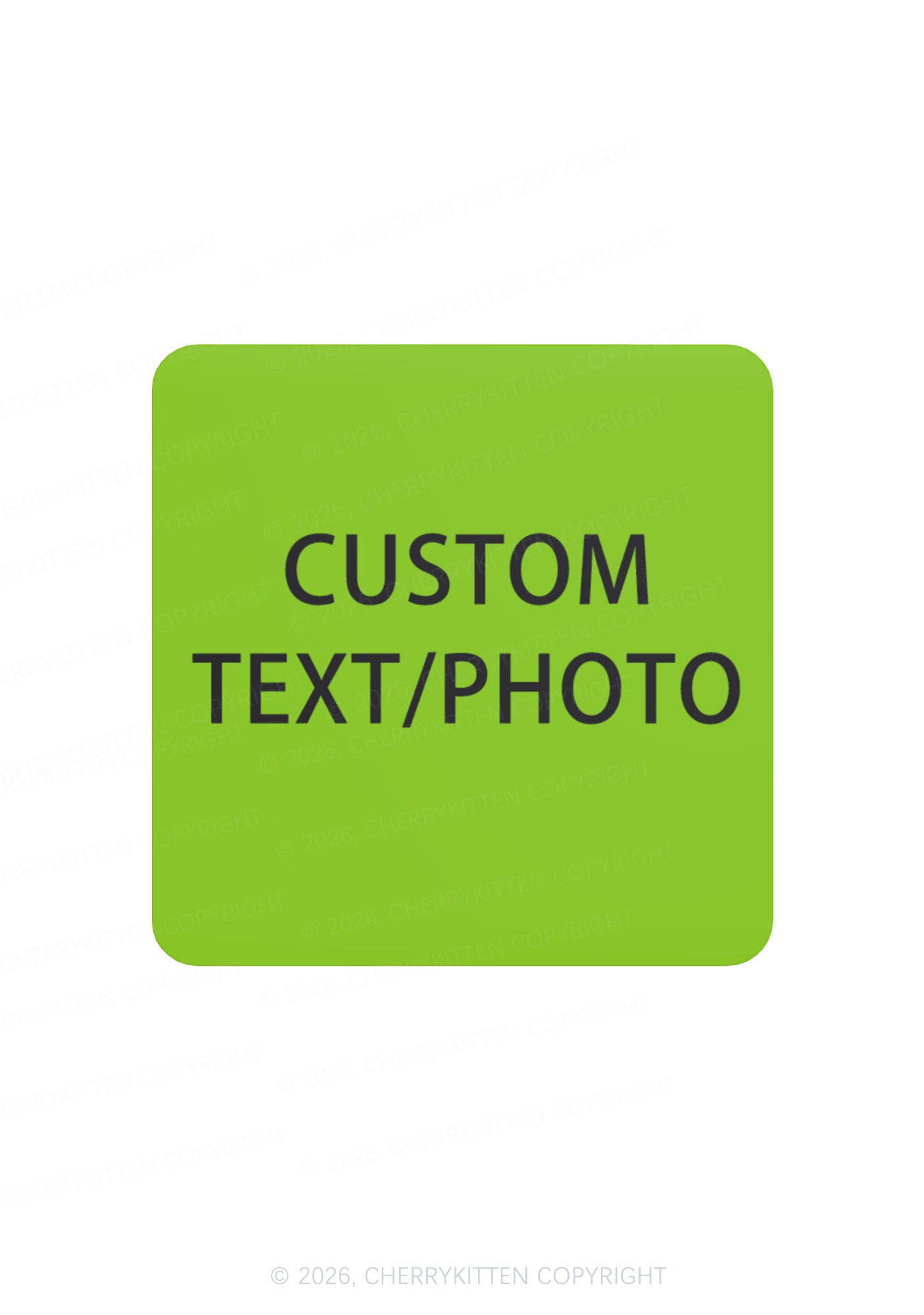 Custom Personalized Text Y2K Soft Magnetic Refrigerator Magnet Cherrykitten