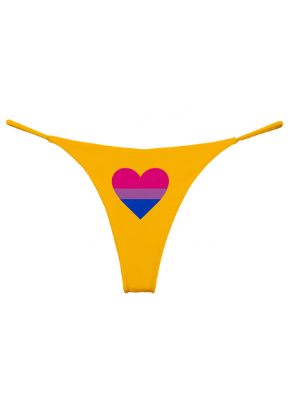 Bisexual Heart Pride Y2K Bikini String Thong Cherrykitten