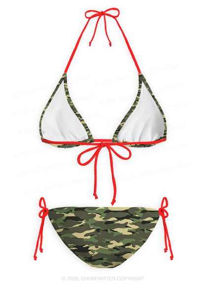 Feral Camo Y2K Print Bikini Set Cherrykitten