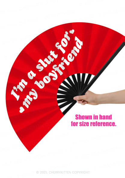 Slxt For My BF Valentine's Day Y2K Rave Hand Fan Cherrykitten