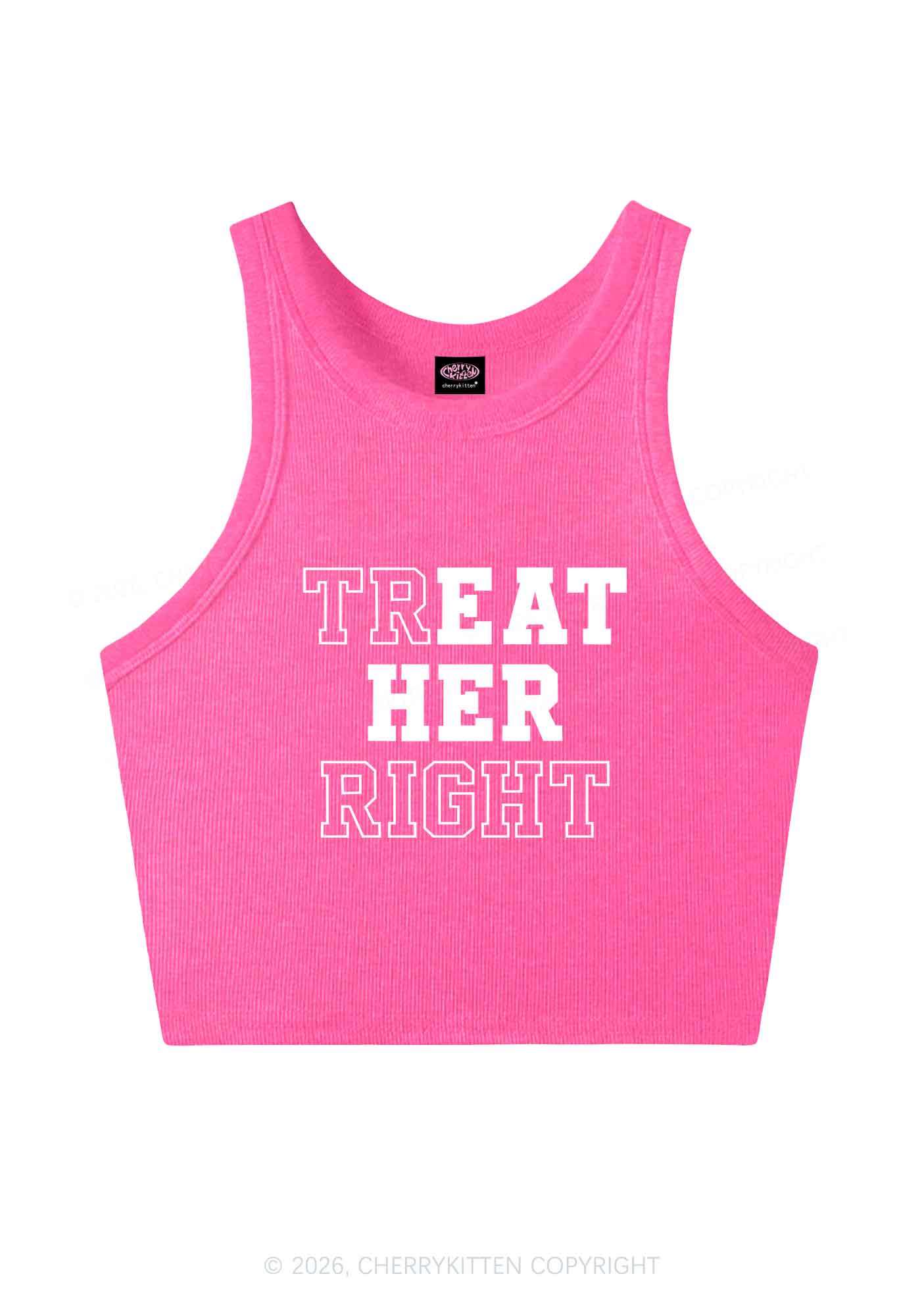 Eat Her Right Pride Y2K Crop Tank Top Cherrykitten