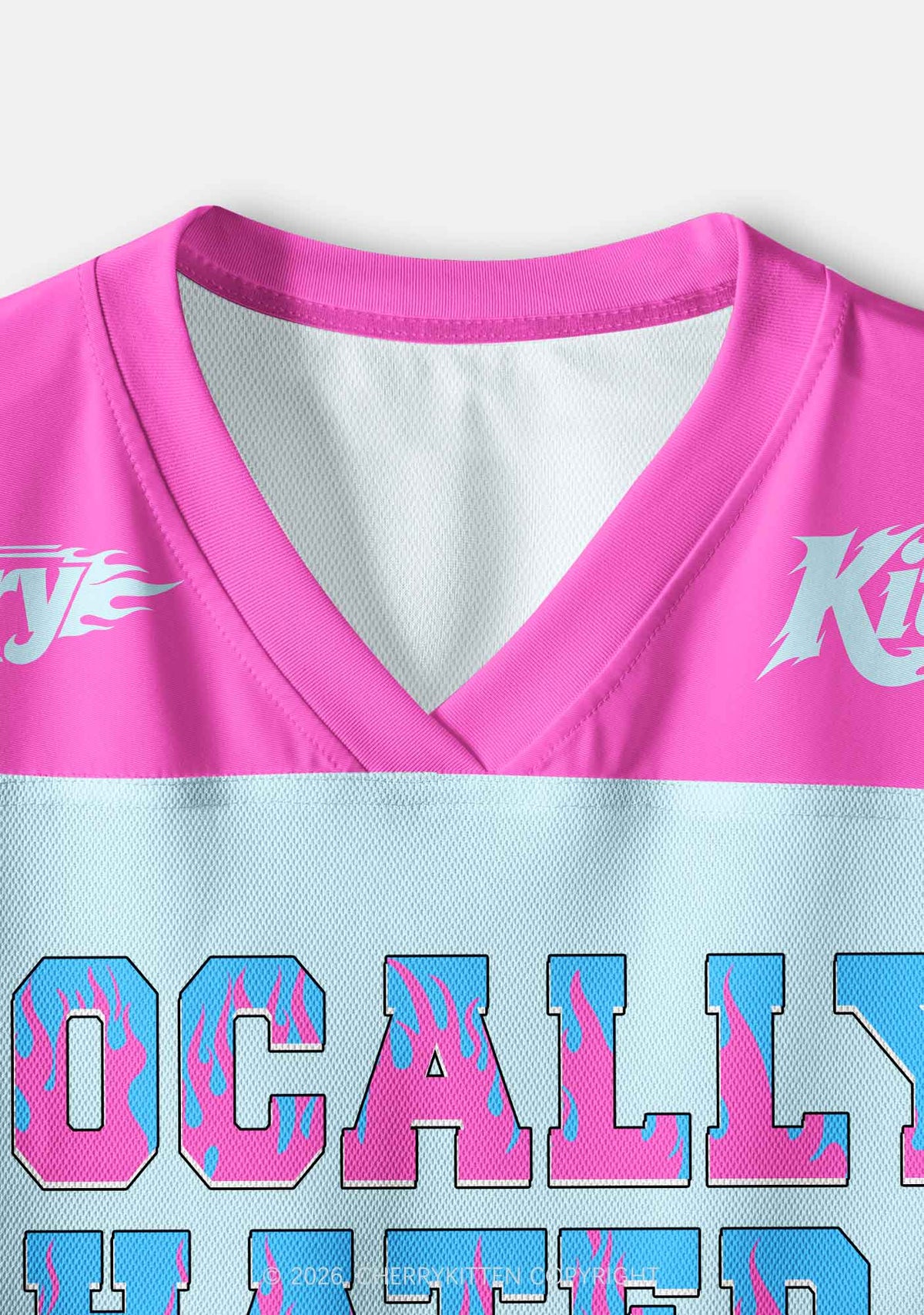 Locally Hated Y2K Crop Sport Jersey Shirts Cherrykitten