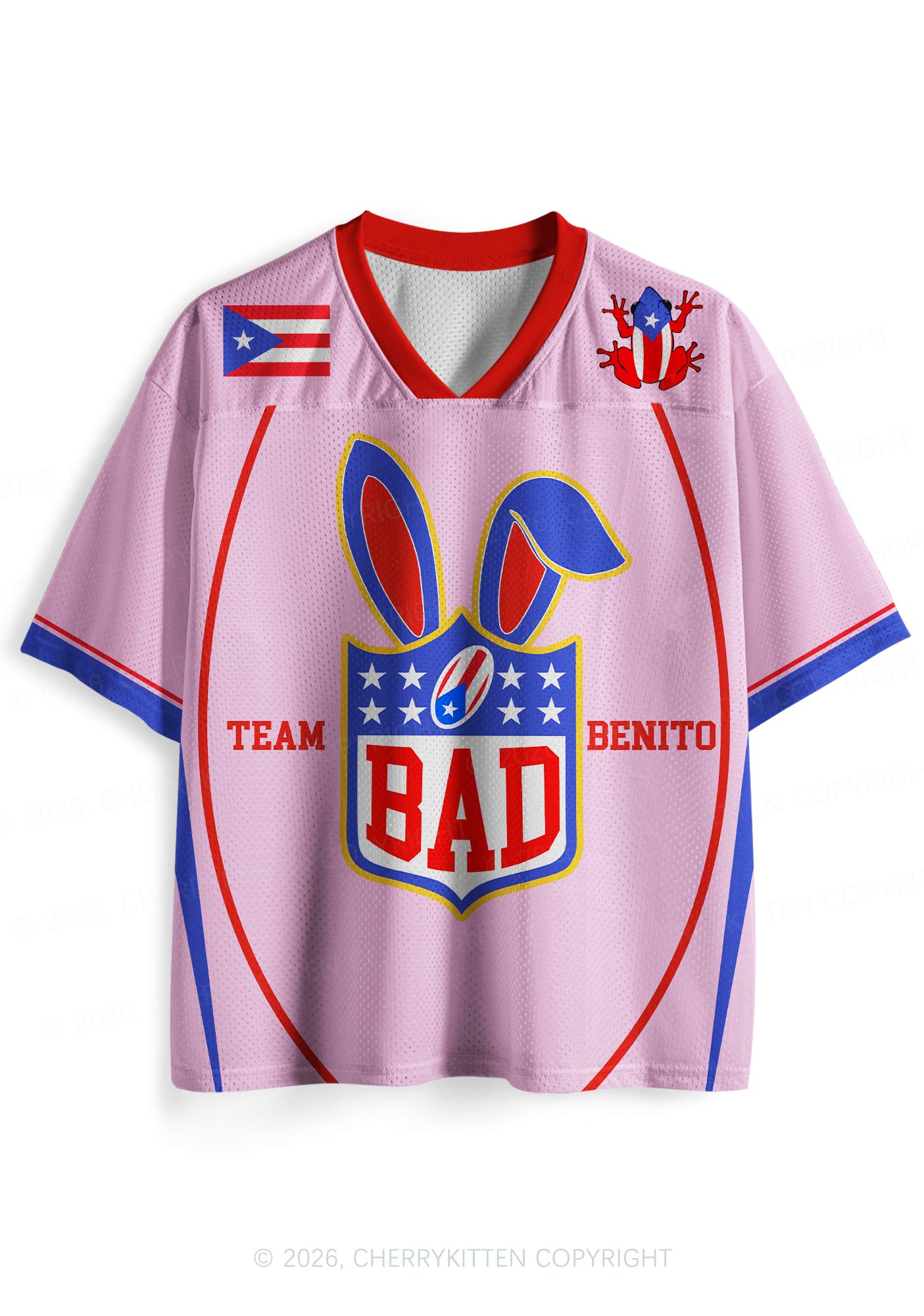 Pink Football Bunny Y2K Sport Jersey Shirts Cherrykitten