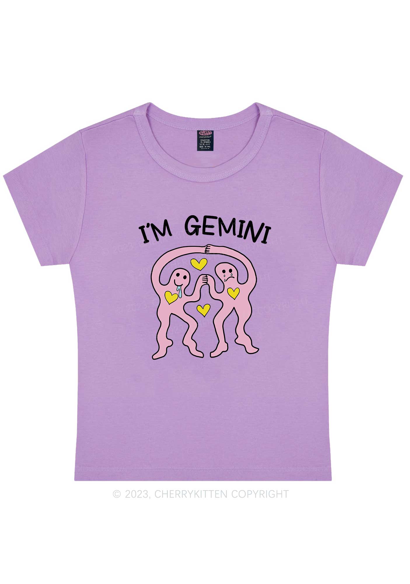 Curvy I'm Gemini Y2K Baby Tee Cherrykitten