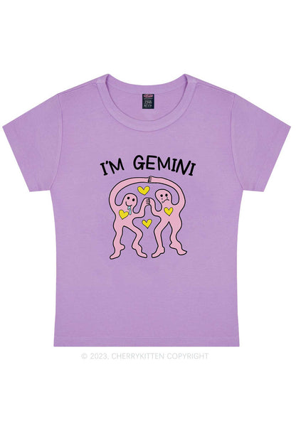 Curvy I'm Gemini Y2K Baby Tee Cherrykitten