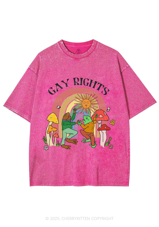 Gay Rights Pride Y2K Shirts Washed Tee Cherrykitten