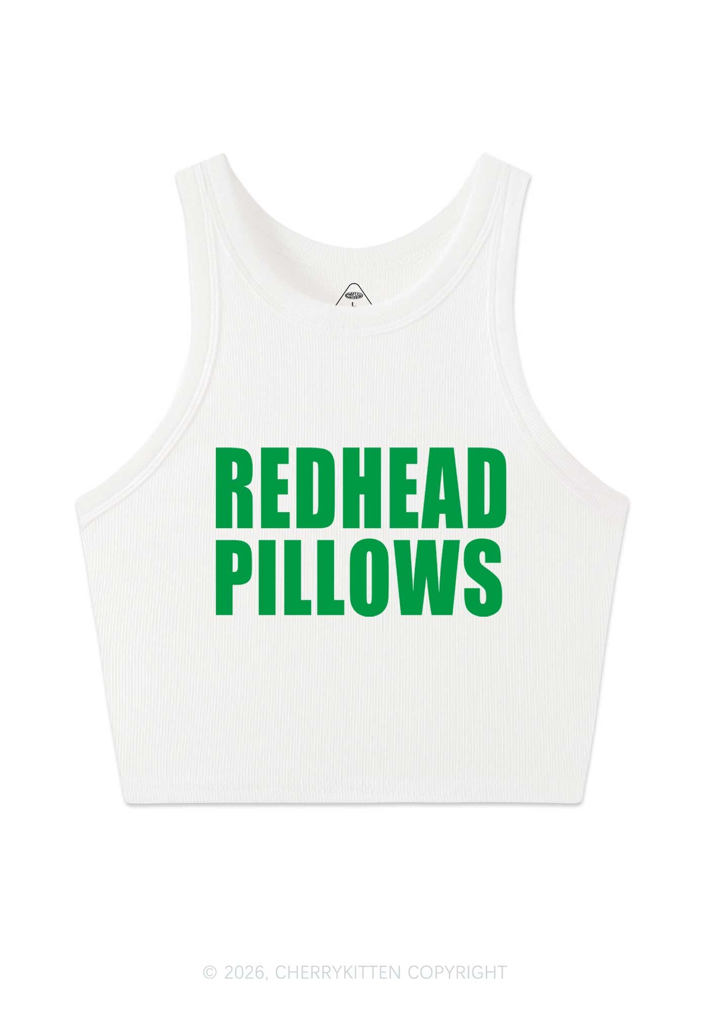 Redhead Pillows St Patricks Y2K Crop Tank Top Cherrykitten