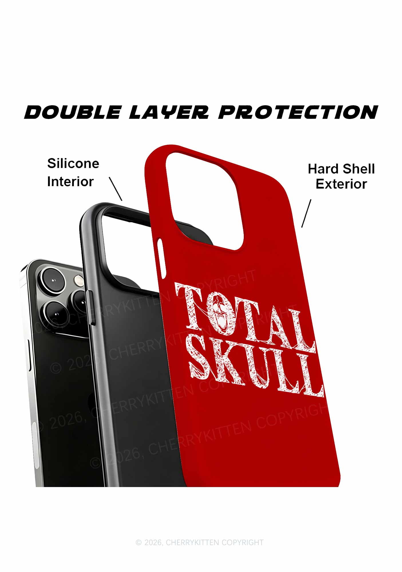 Halloween Total Skull Y2K Phone Case Cherrykitten