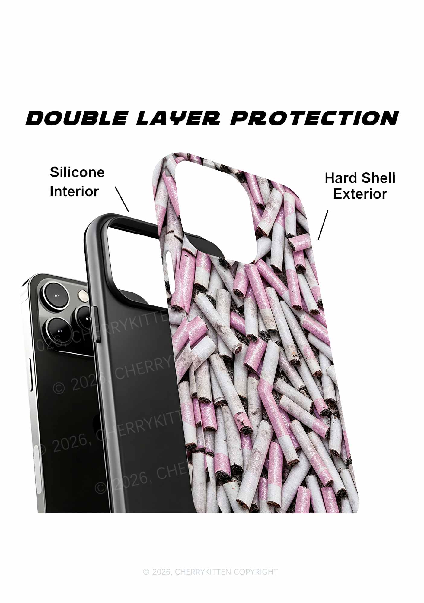 Pink White Cigarette Y2K Phone Case Cherrykitten