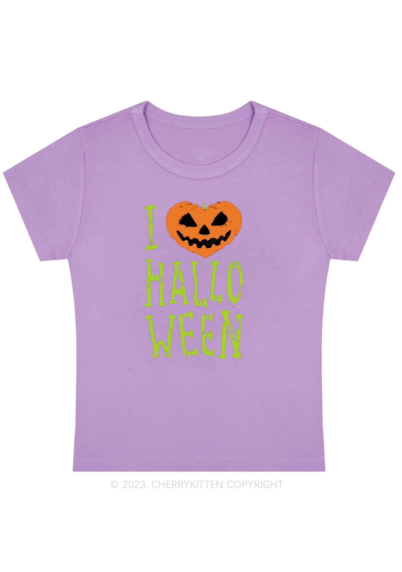 Pumpkin Hearts Halloween Baby Tee Cherrykitten