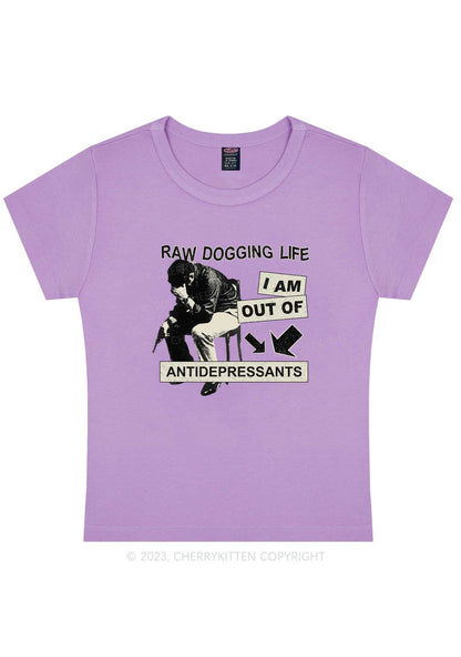 Out Of Antidepressants Y2K Baby Tee Cherrykitten