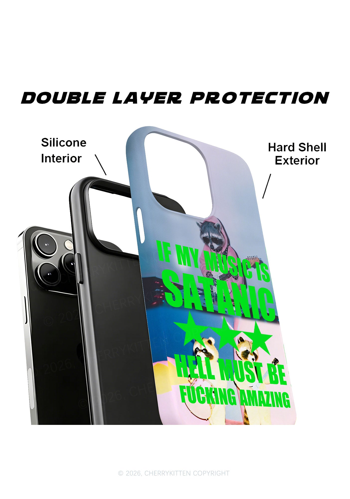 Halloween My Music Is Satanic Y2K Phone Case Cherrykitten