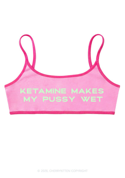 K Make My Puxxy Wet Y2K Super Crop Cami Cherrykitten