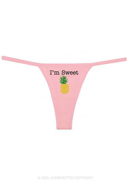 Sweet Pineapple Y2K Flat String Thong Cherrykitten