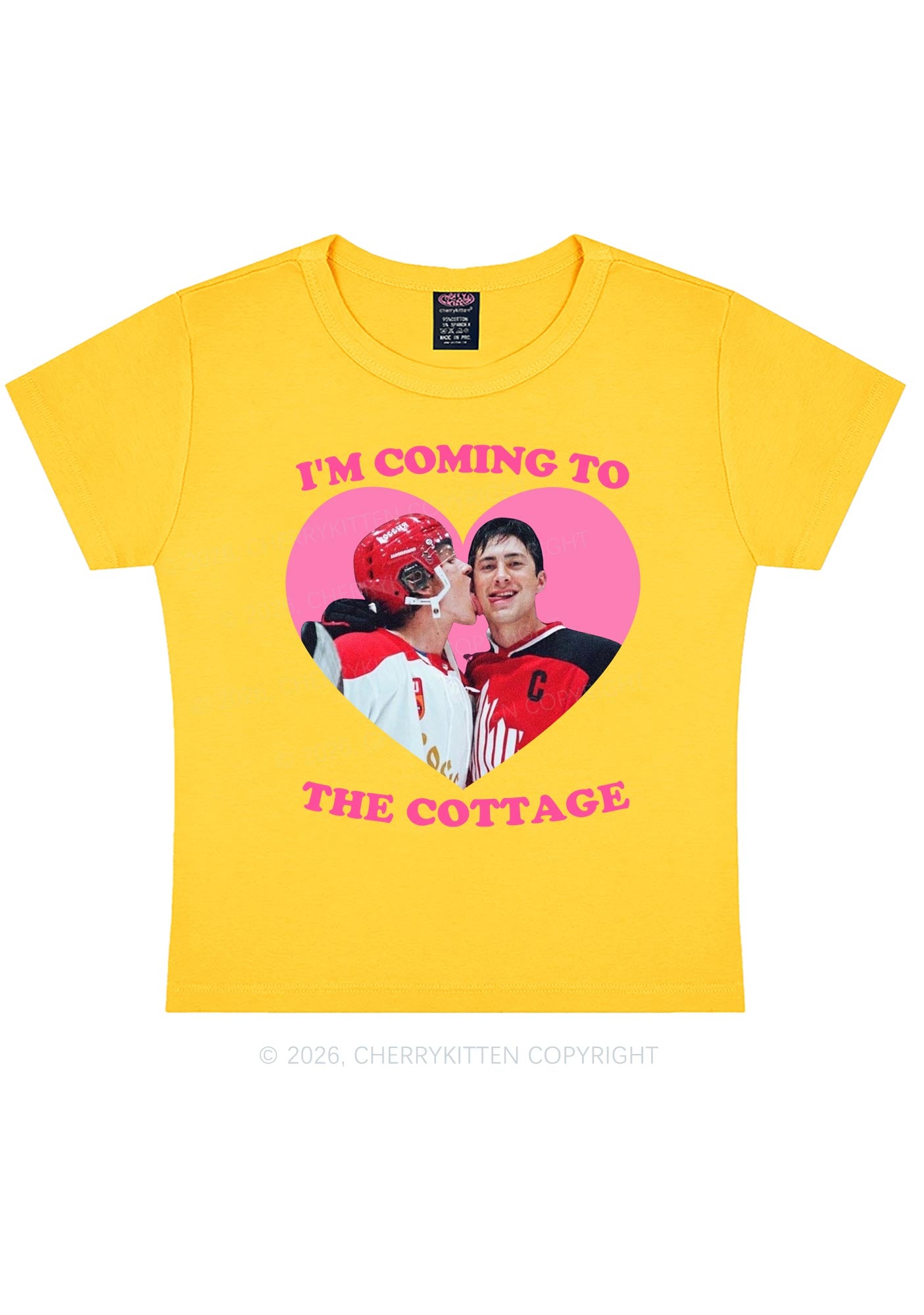 Coming To Cottage HR Y2K Baby Tee Cherrykitten