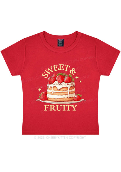Sweet And Fruity Cake Y2K Baby Tee Cherrykitten