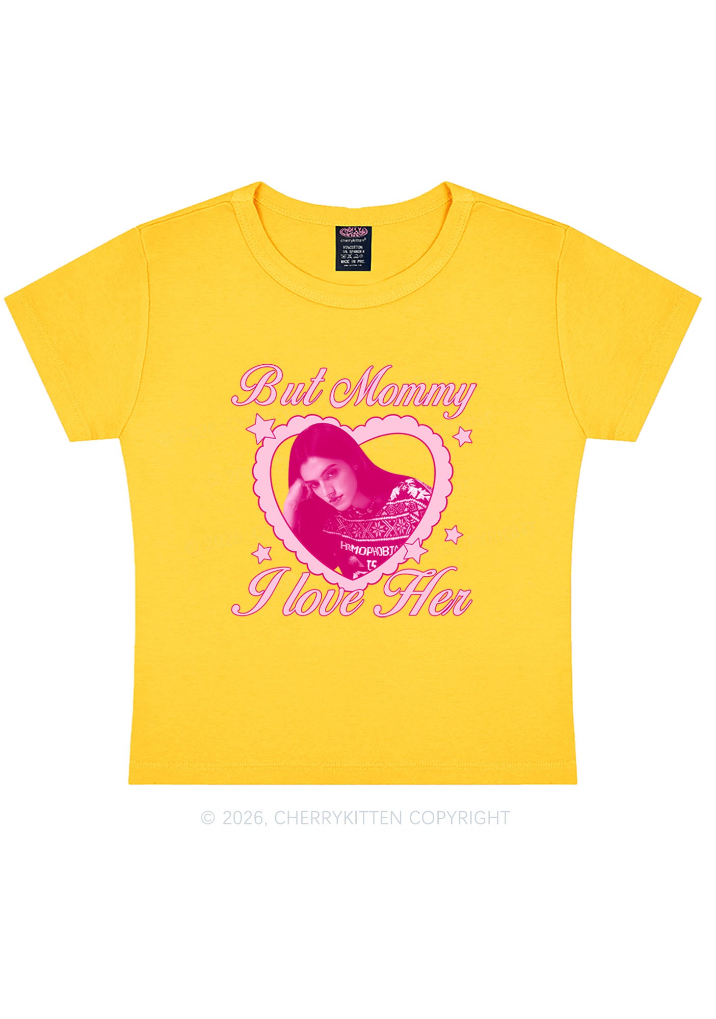 Custom But Mommy I Love Her Y2K Baby Tee Cherrykitten