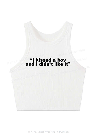 I Kissed A Boy Y2K Crop Tank Top Cherrykitten