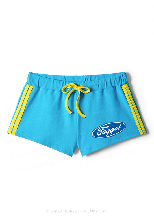 Faggot Pride Y2K Drawstring Mini Shorts Cherrykitten