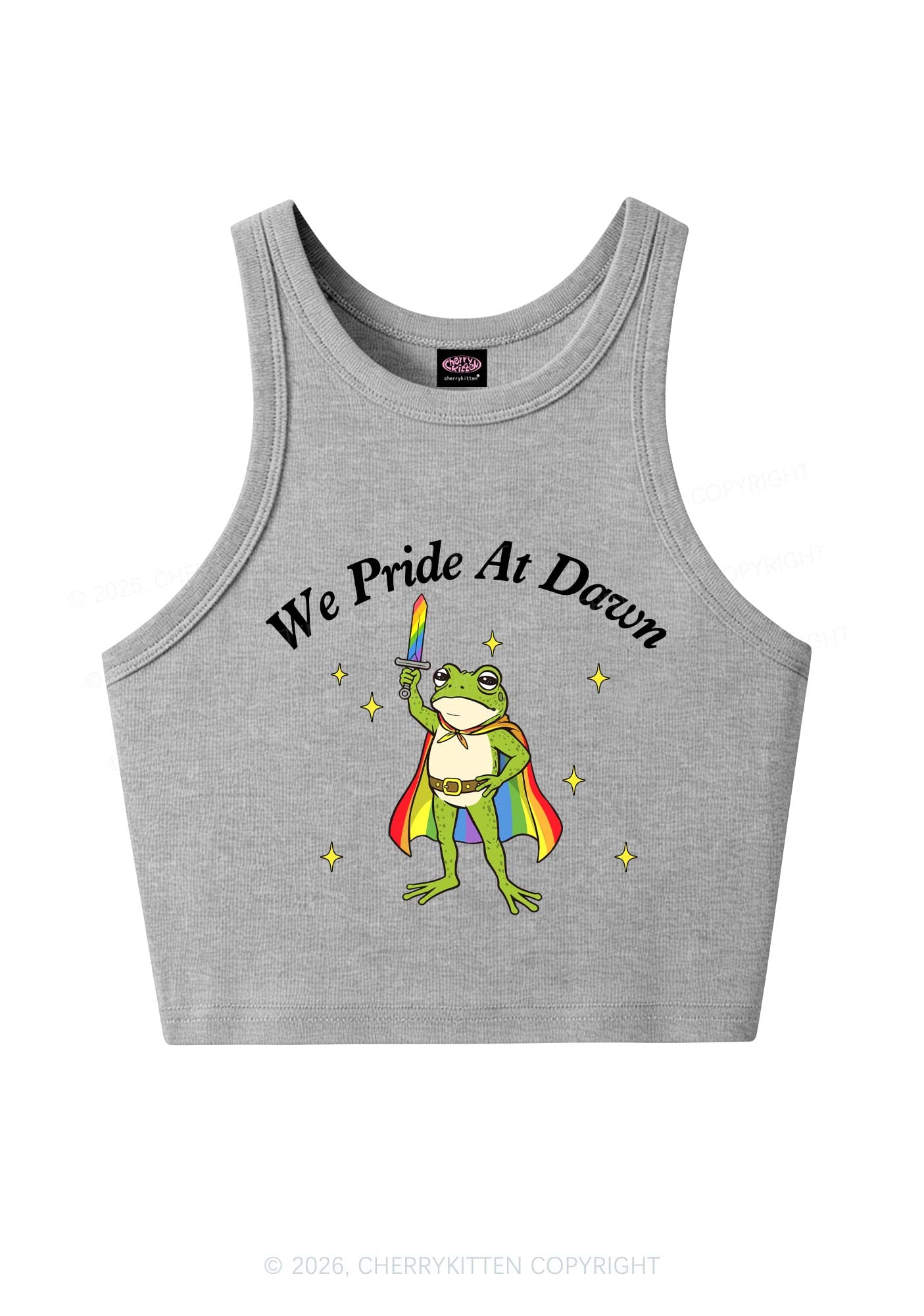 We Pride At Dawn Y2K Crop Tank Top Cherrykitten