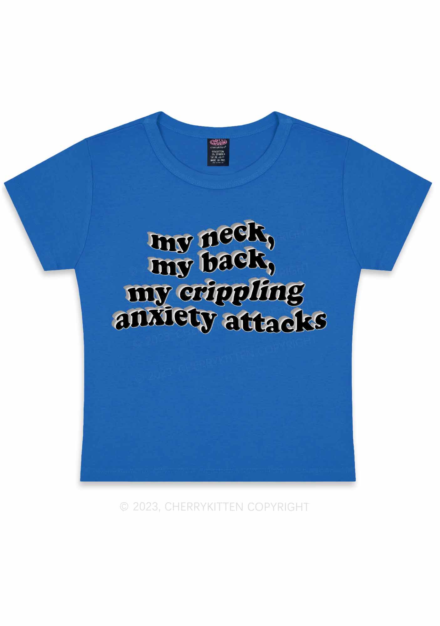 My Crippling Anxiety Attacks Y2K Baby Tee Cherrykitten