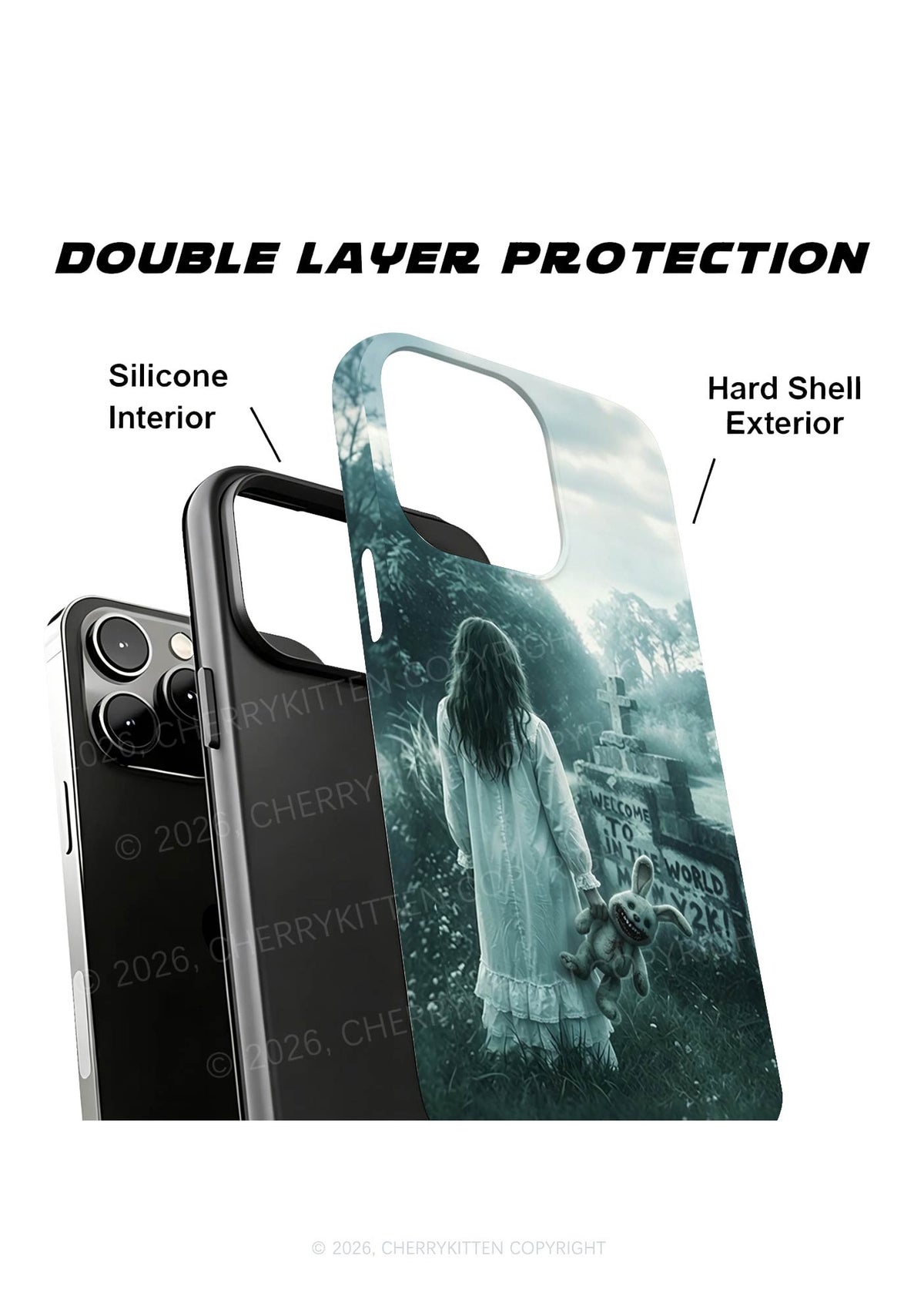 Halloween Graveyard Bunny Doll Y2K Phone Case Cherrykitten