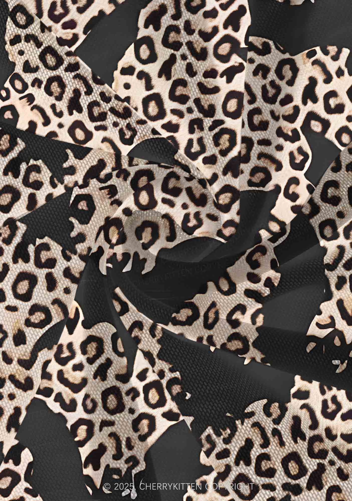 Bat Leopard Y2K Print Mini Layered Skirt Cherrykitten
