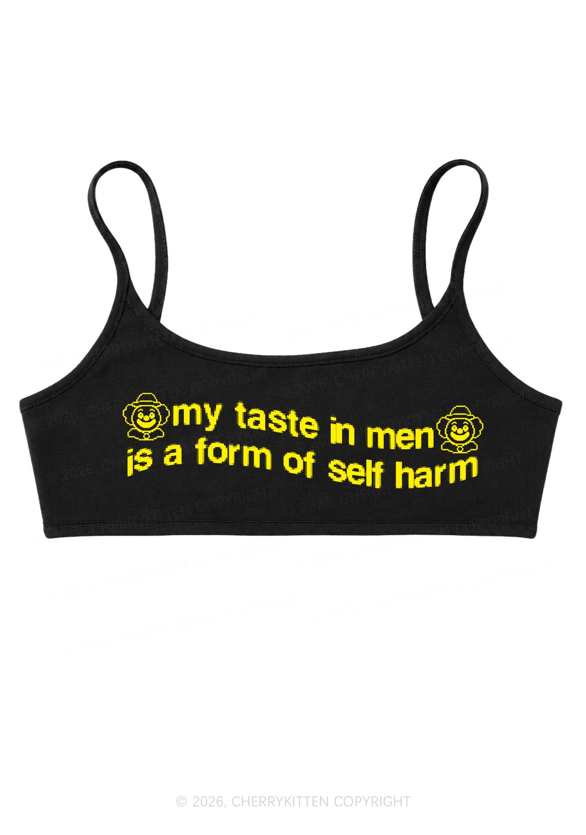 My Taste In Men Y2K Super Crop Cami Cherrykitten