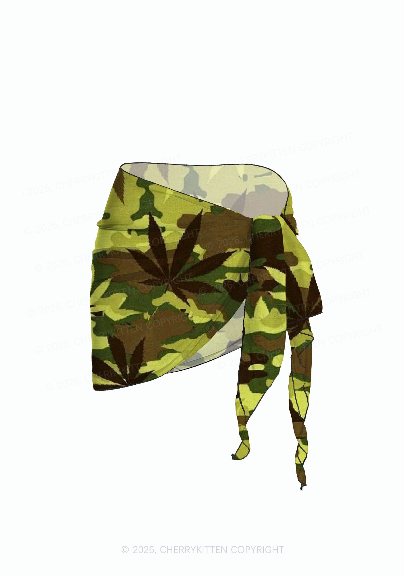 Camouflage Leaf Y2K Print Bikini Set Cherrykitten