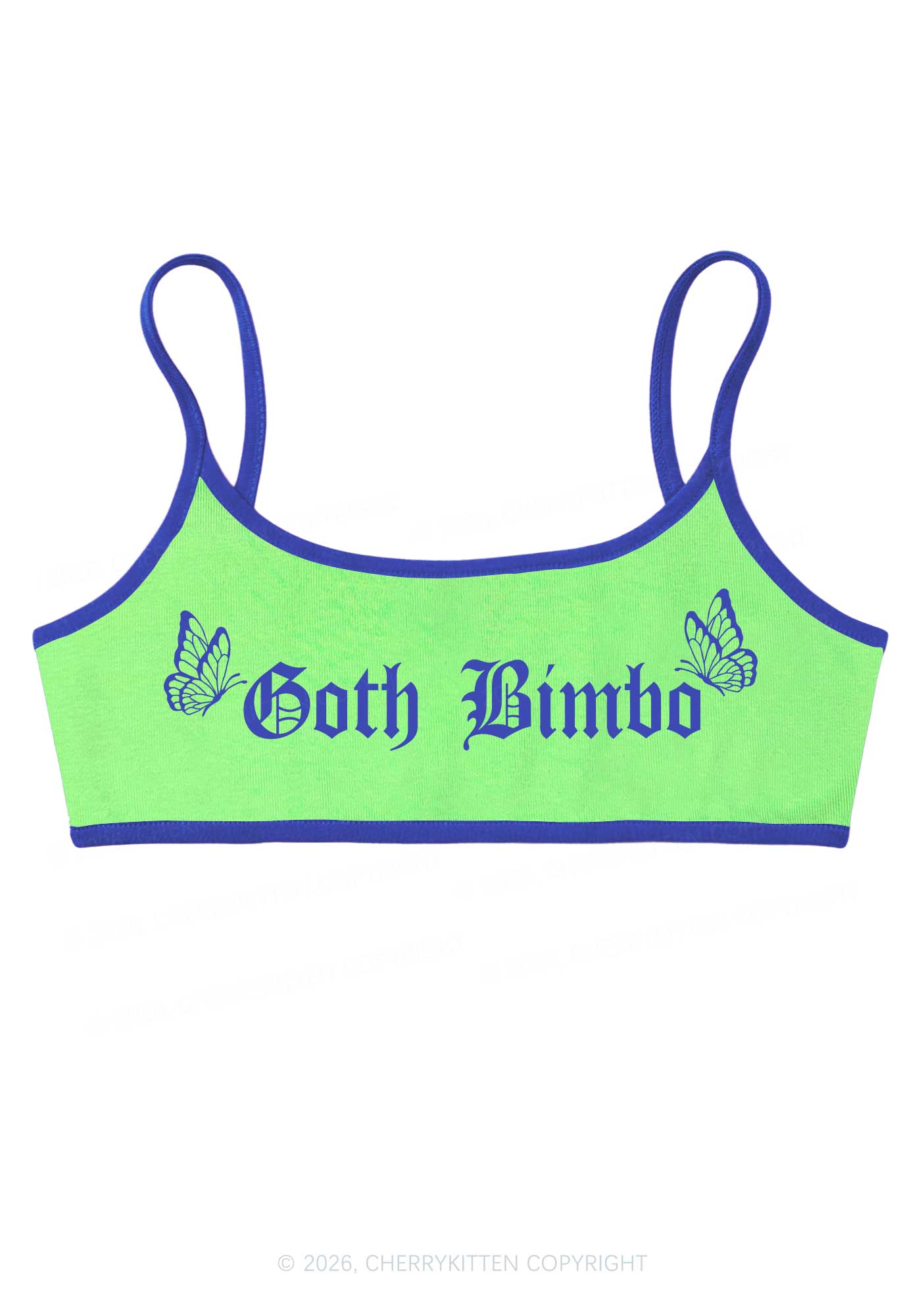 Goth Bimbo Y2K Super Crop Cami Cherrykitten