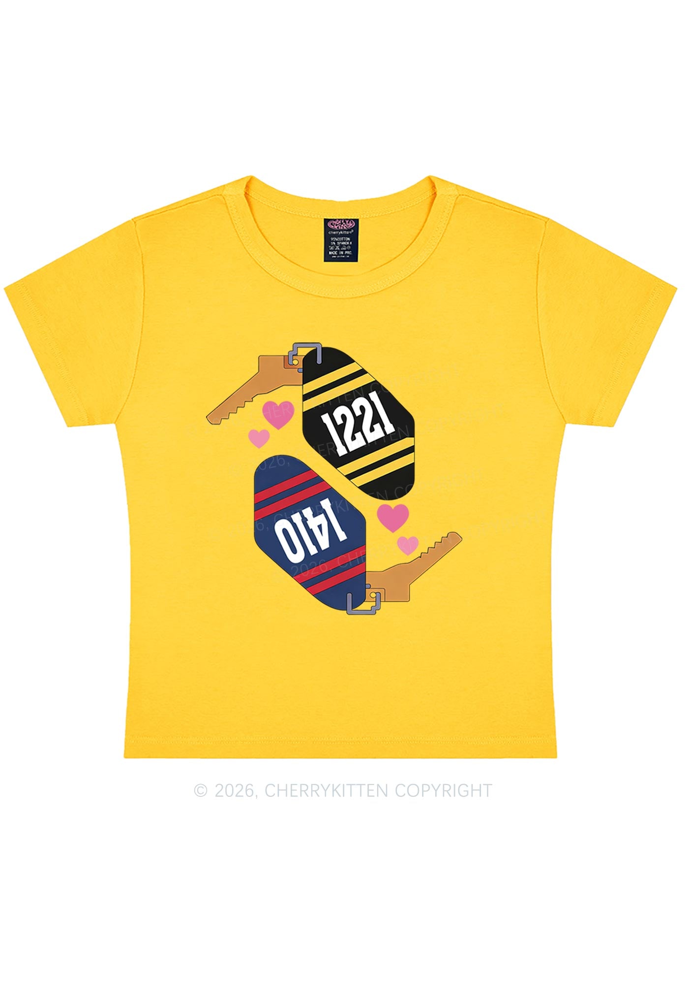 Retro Key Tag HR Y2K Baby Tee Cherrykitten