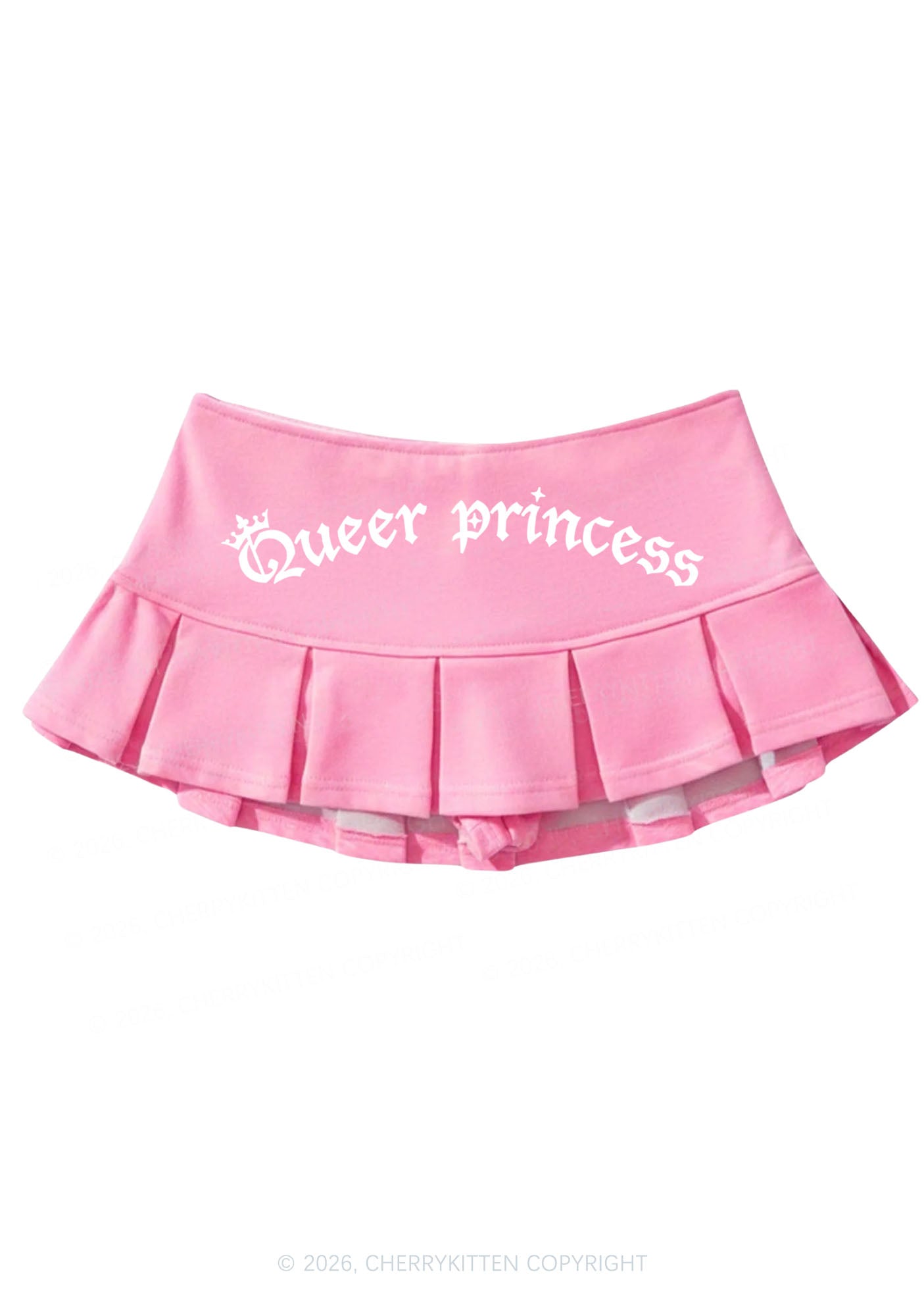 Queer Princess Pride Y2K Mini Pleated Skirts Cherrykitten