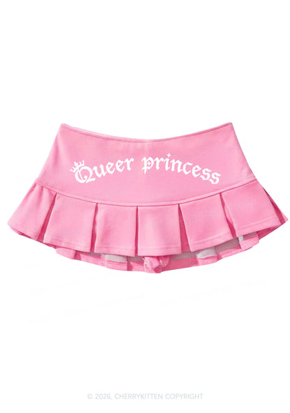 Queer Princess Pride Y2K Mini Pleated Skirts Cherrykitten