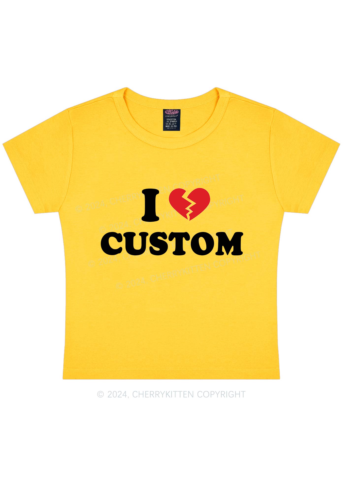 I Hate Personalized Custom Y2K Baby Tee Cherrykitten
