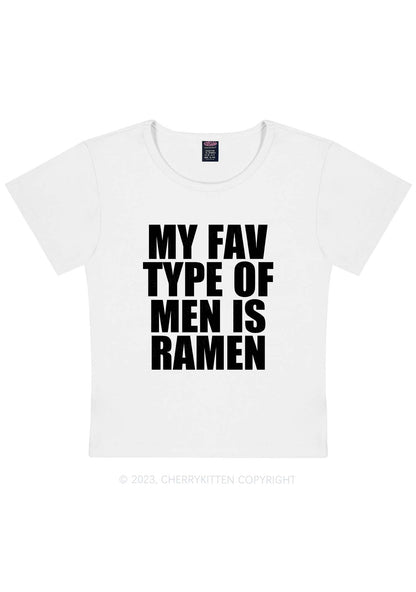 Curvy My Fav Men Type Y2K Baby Tee Cherrykitten
