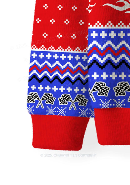 Pretty Girls Drink Redbull Y2K Christmas Knit Sweatshirt Cherrykitten